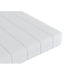 Uitzonderlijke ondersteuning en comfort met het 100% latex matras en zijn 5 comfortzones, hoes van gerecycled polyester