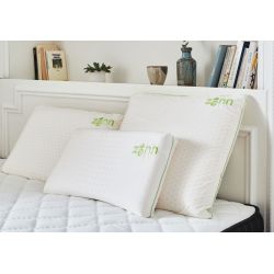 Dormez paisiblement avec l'oreiller rectangulaire Zenn en latex naturel Simply Green®